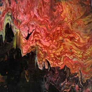 gegossen at • Bild auf Leinwand • Acrylfarbe • 30 x 30 cm